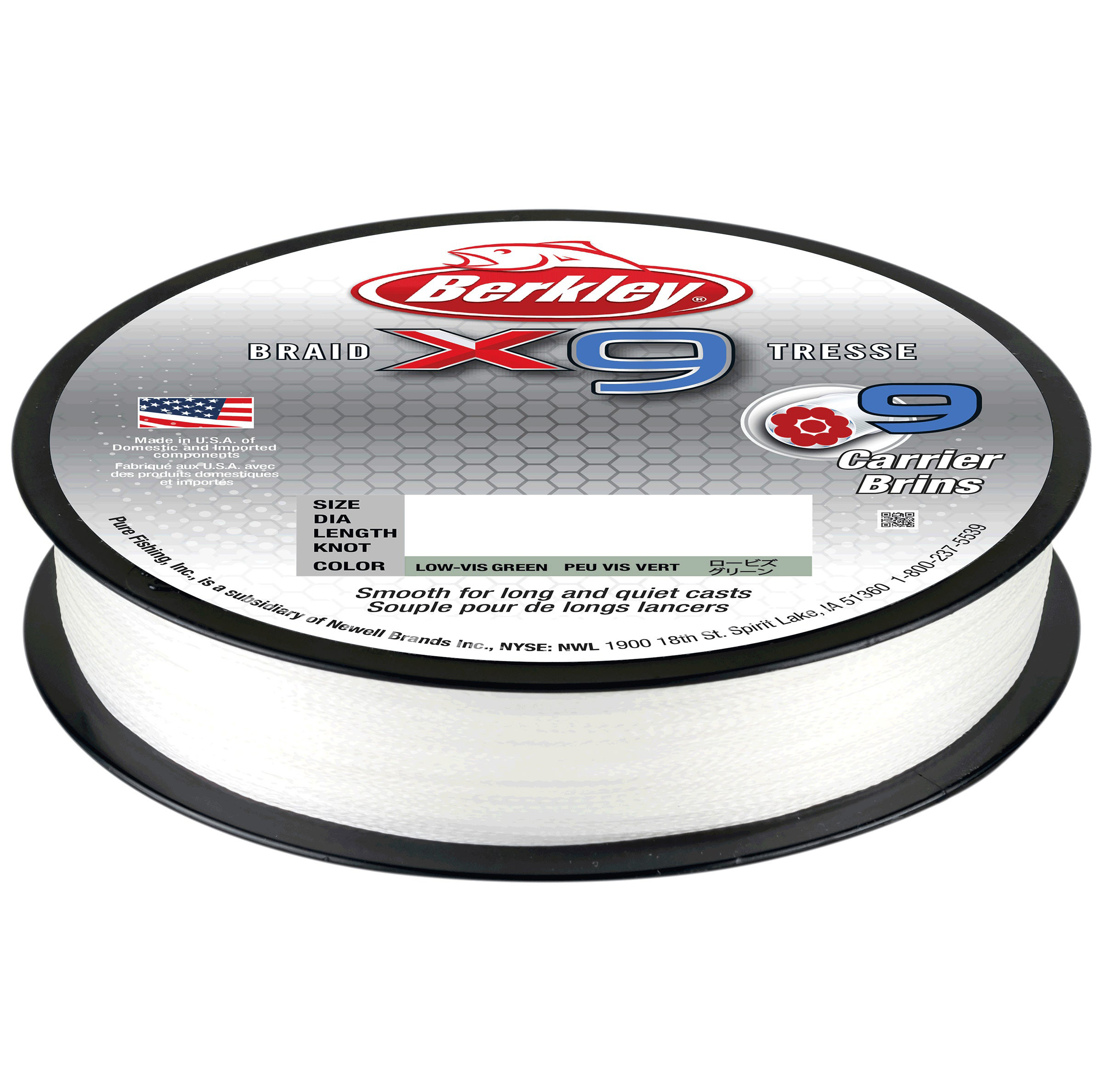 Berkley X9 Braided Line Crystal 165yd